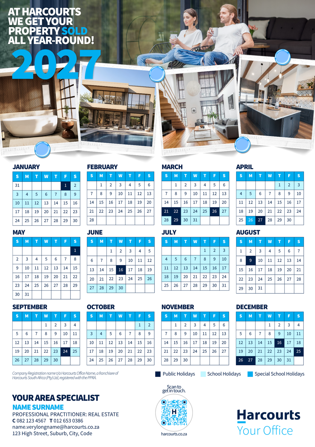Fridge Calendars A5 2027 - Single Agent