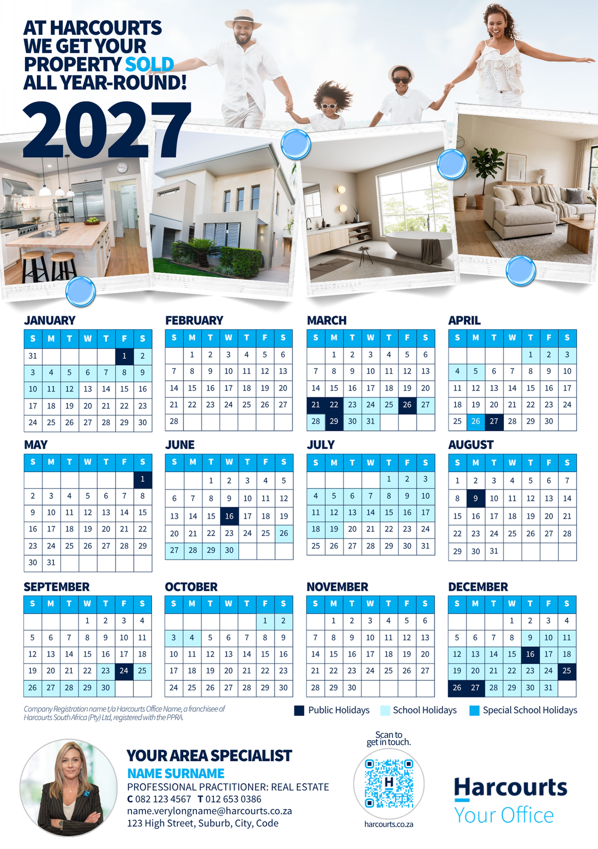 Fridge Calendars A5 2027 - Single Agent