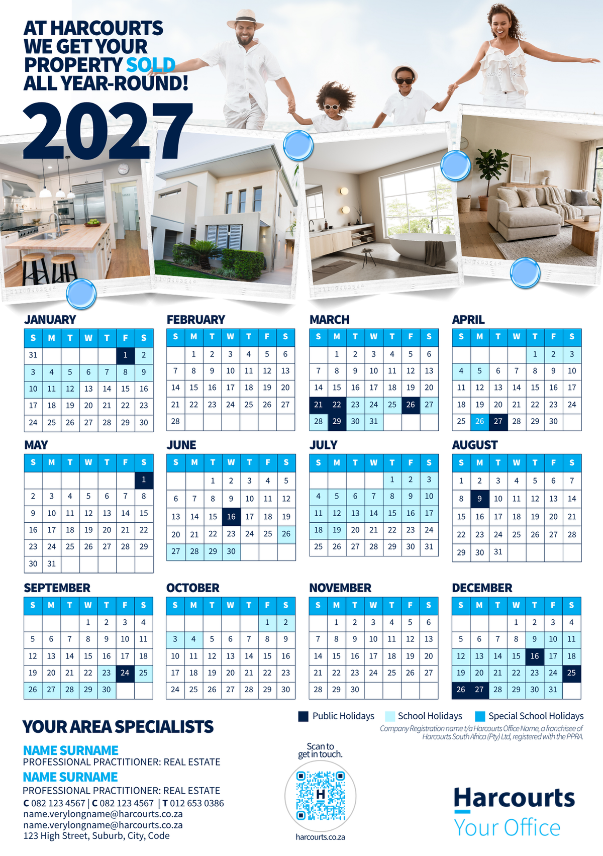 Fridge Calendars A5 2027 - Dual Agent