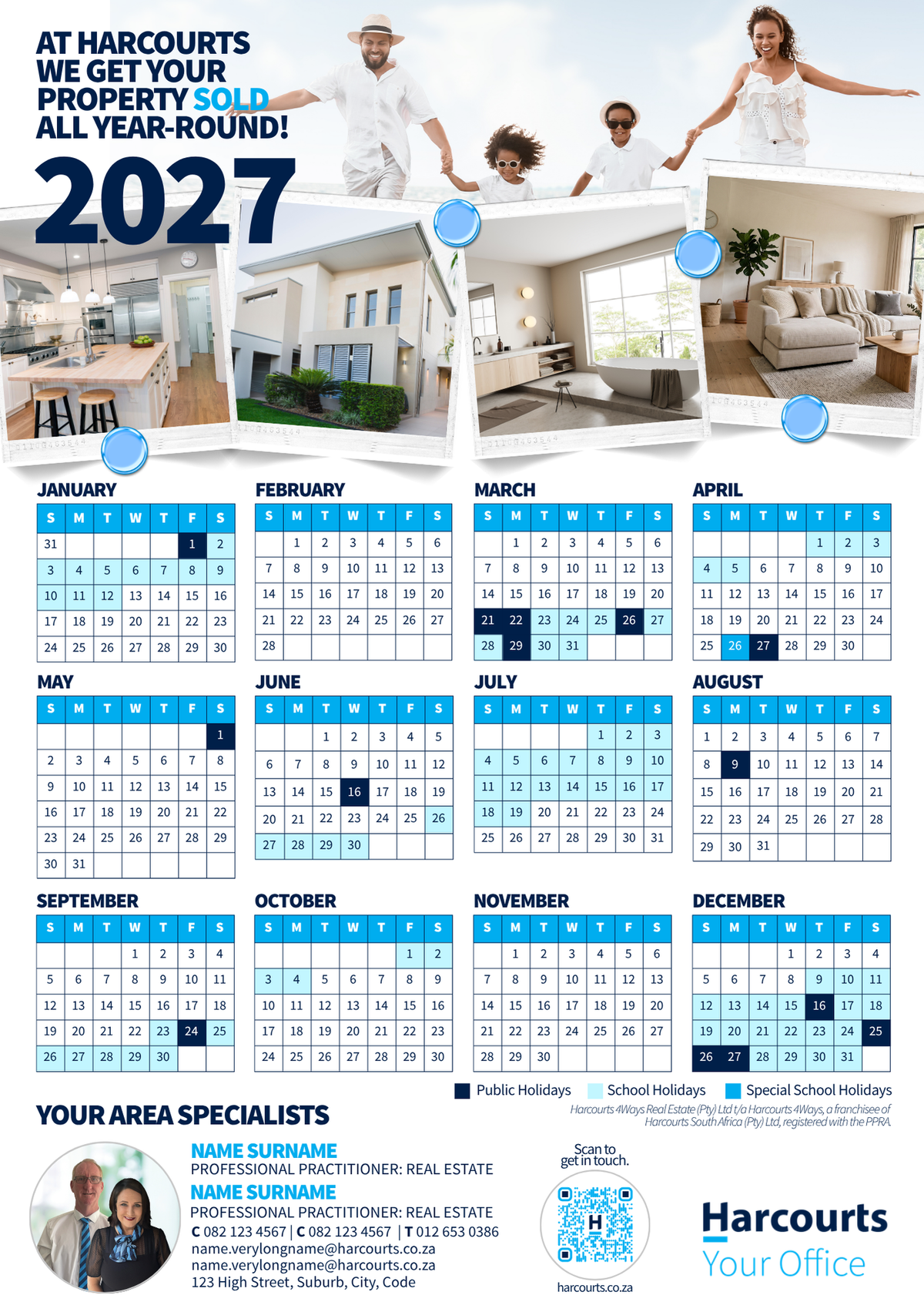 Fridge Calendars A5 2027 - Dual Agent