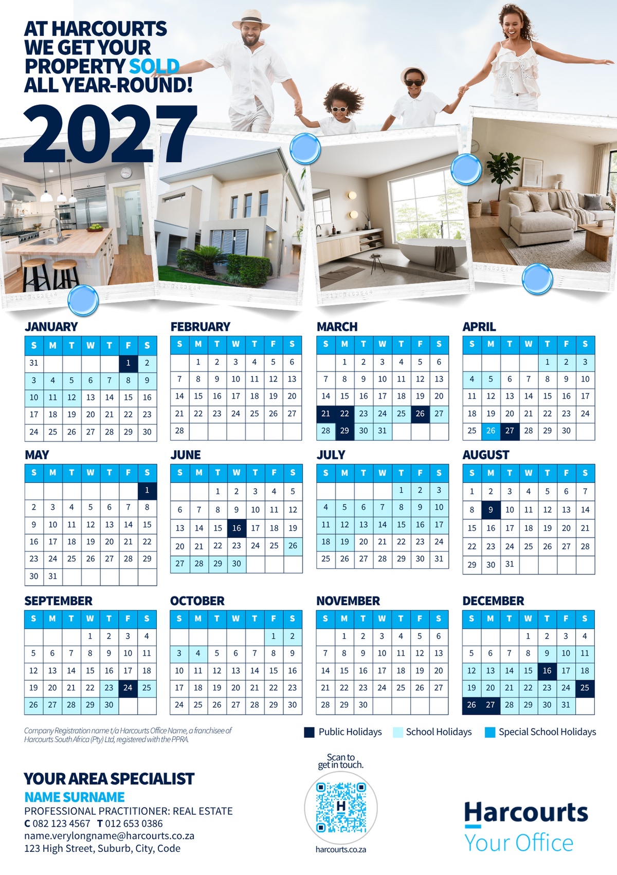 Fridge Calendars A5 2027 - Single Agent