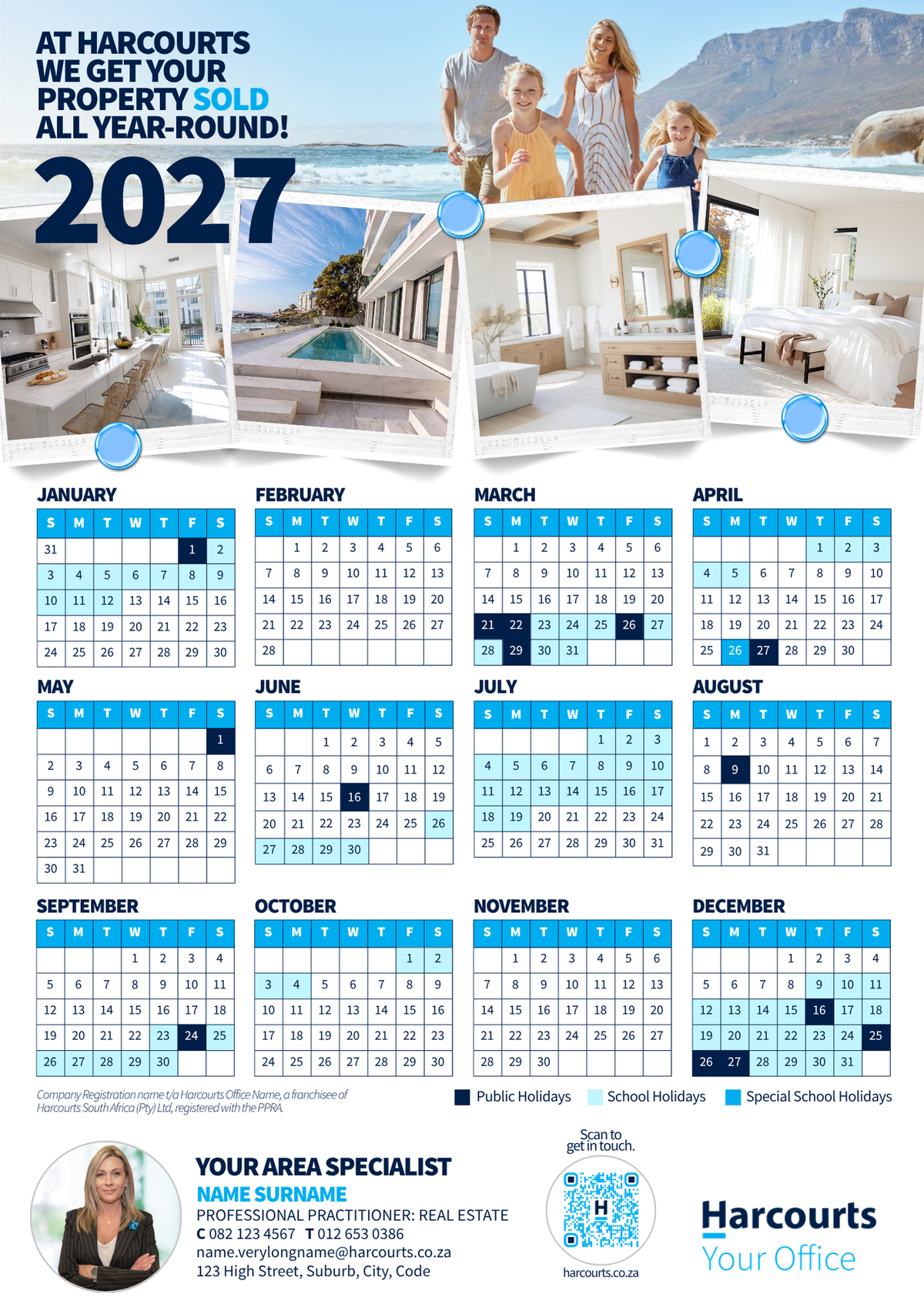 Fridge Calendars A5 2027 - Single Agent