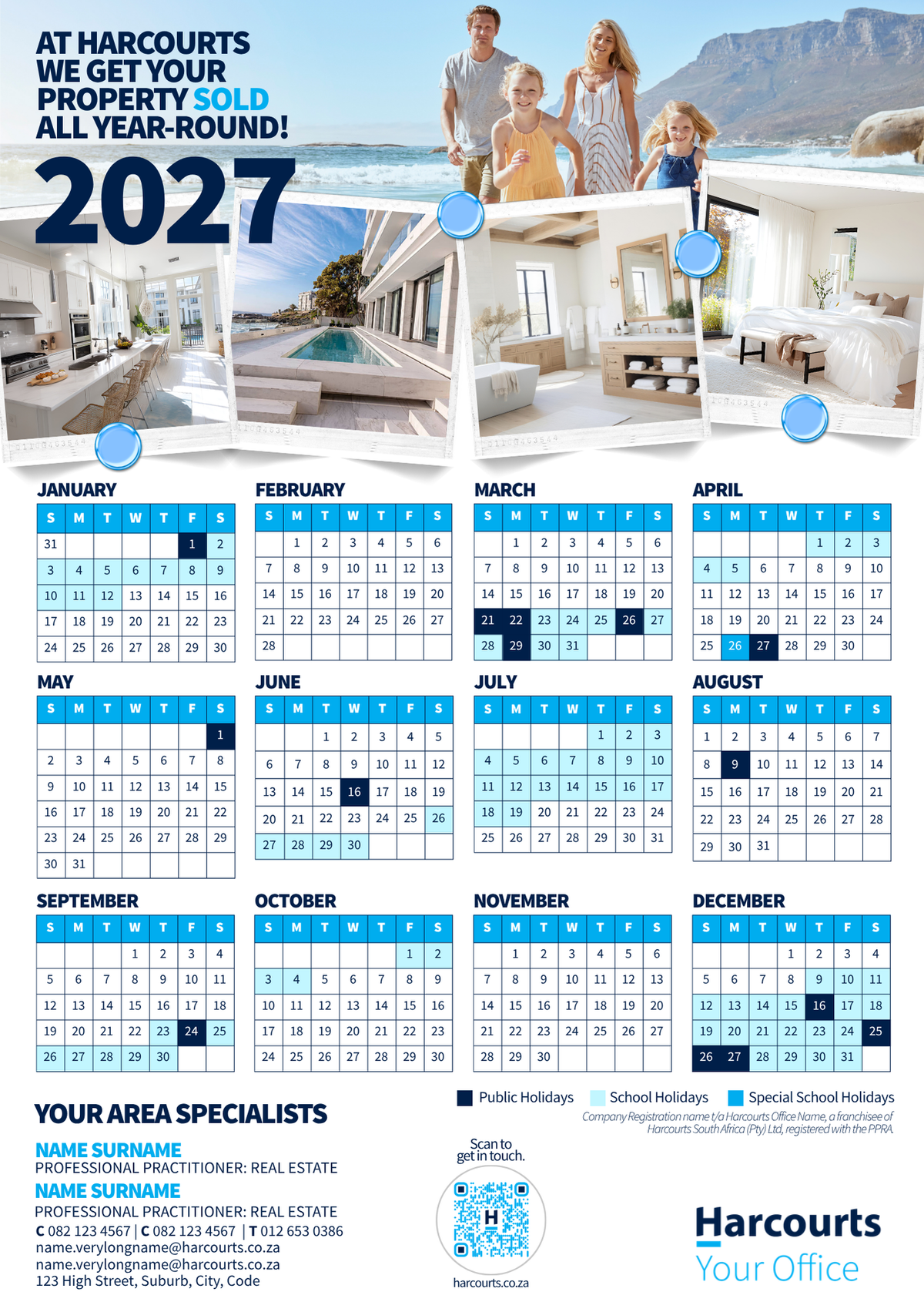 Fridge Calendars A5 2027 - Dual Agent