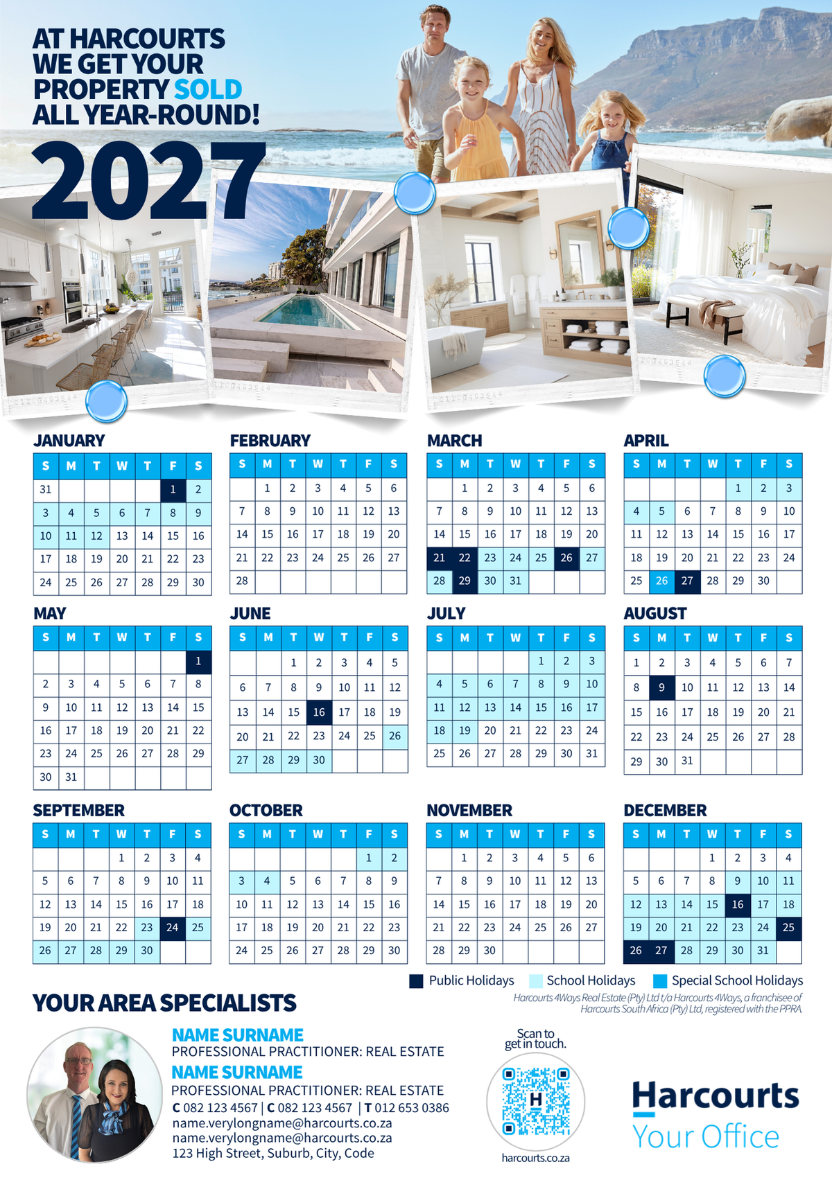 Fridge Calendars A5 2027 - Dual Agent