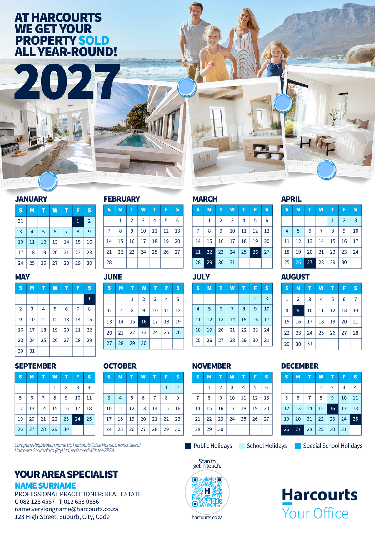 Fridge Calendars A5 2027 - Single Agent