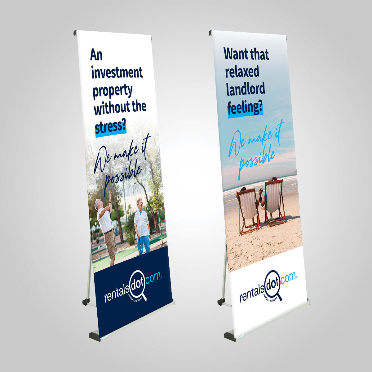 RentalsDotCom We Make It Possible Ex T Pull Up Banner