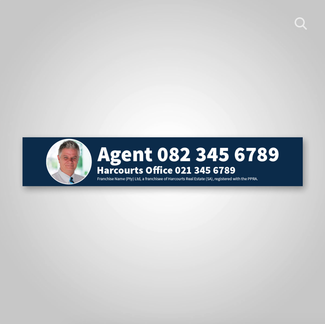 Decals - Agent Details (landscape) for 450mm x 600mm boards
