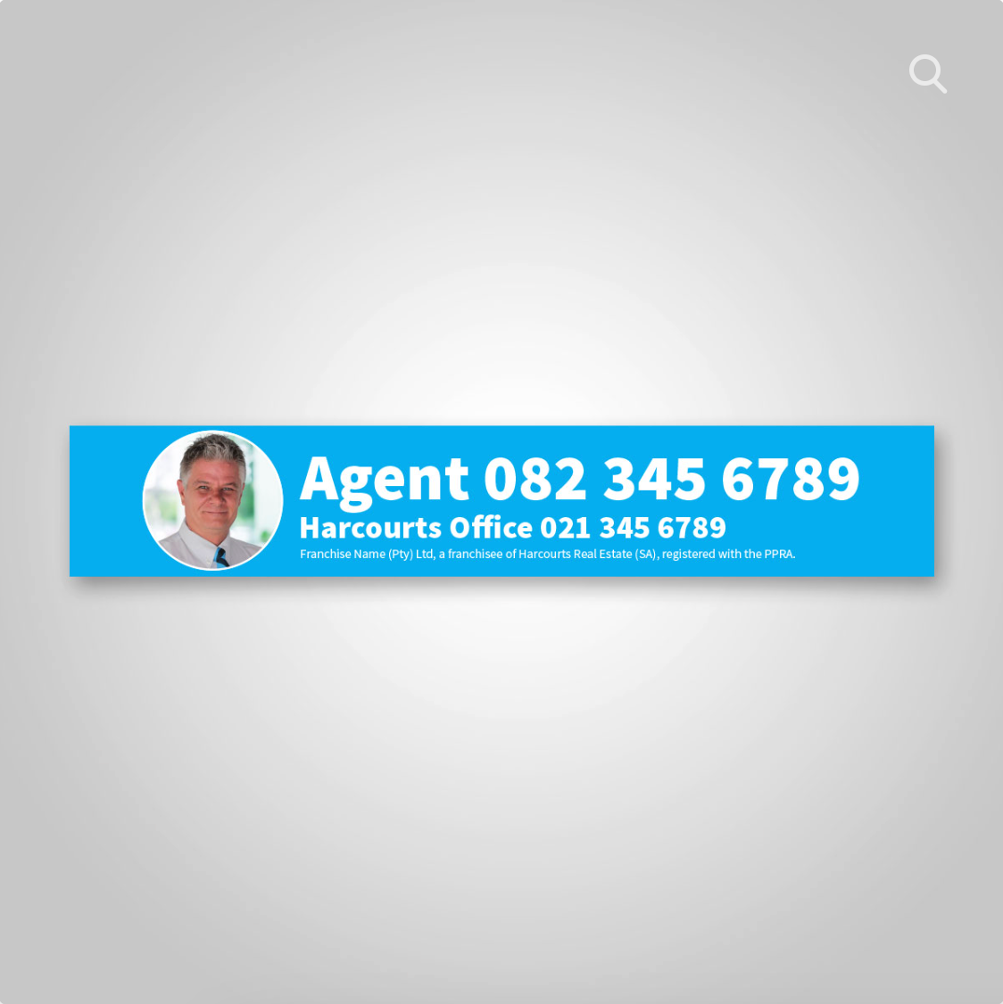 Decals - Agent Details (landscape) for 450mm x 600mm boards