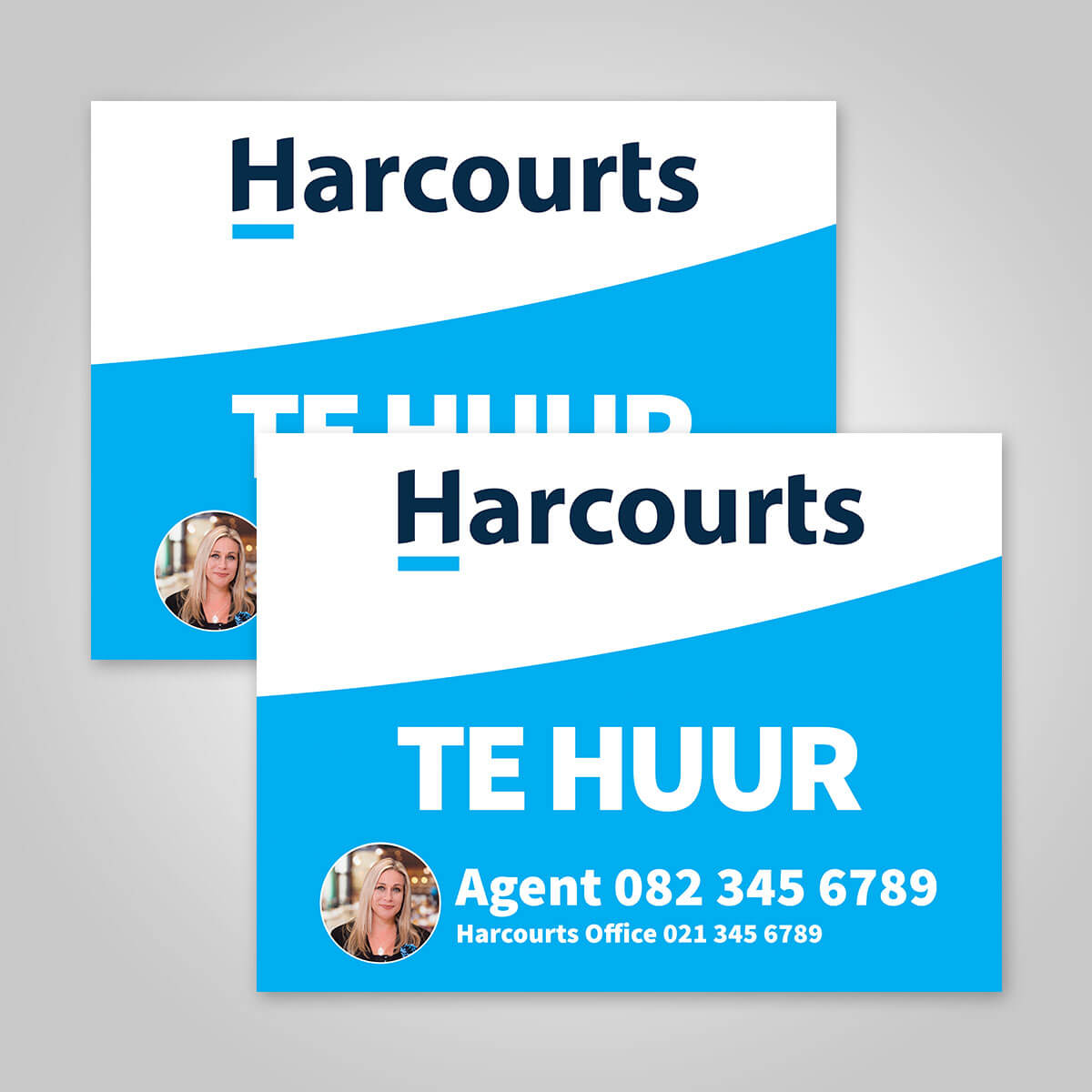 Boards - 450mm x 600mm (Landscape) with printed agent details