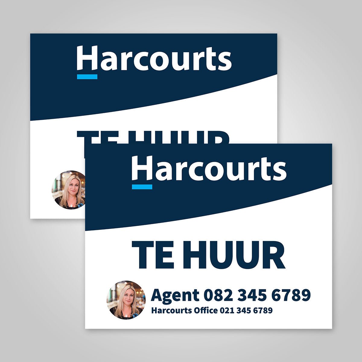Boards - 450mm x 600mm (Landscape) with printed agent details