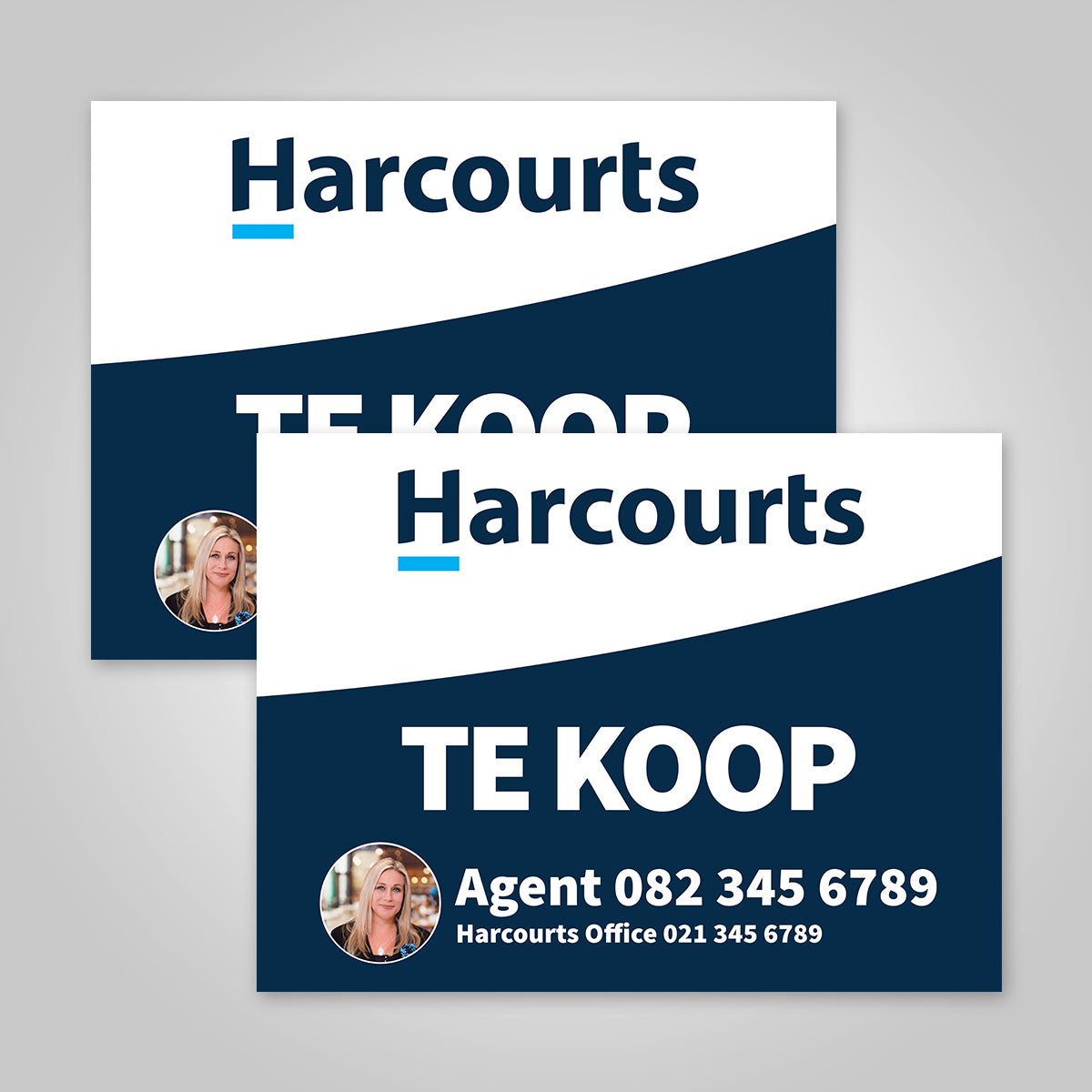 Boards - 450mm x 600mm (Landscape) with printed agent details