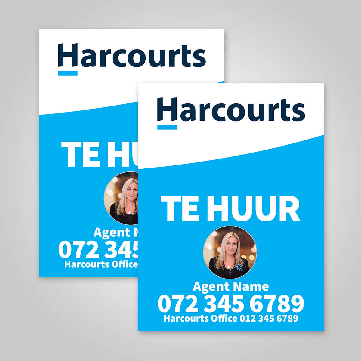 Boards - 450mm x 600mm (Portrait) with printed agent details