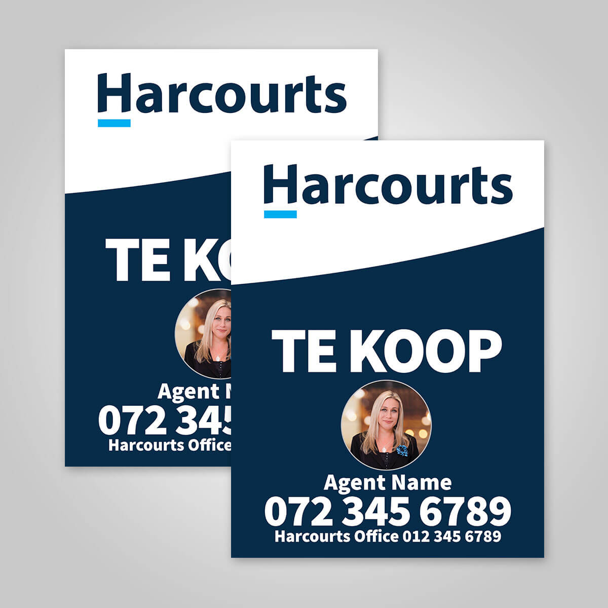 Boards - 450mm x 600mm (Portrait) with printed agent details