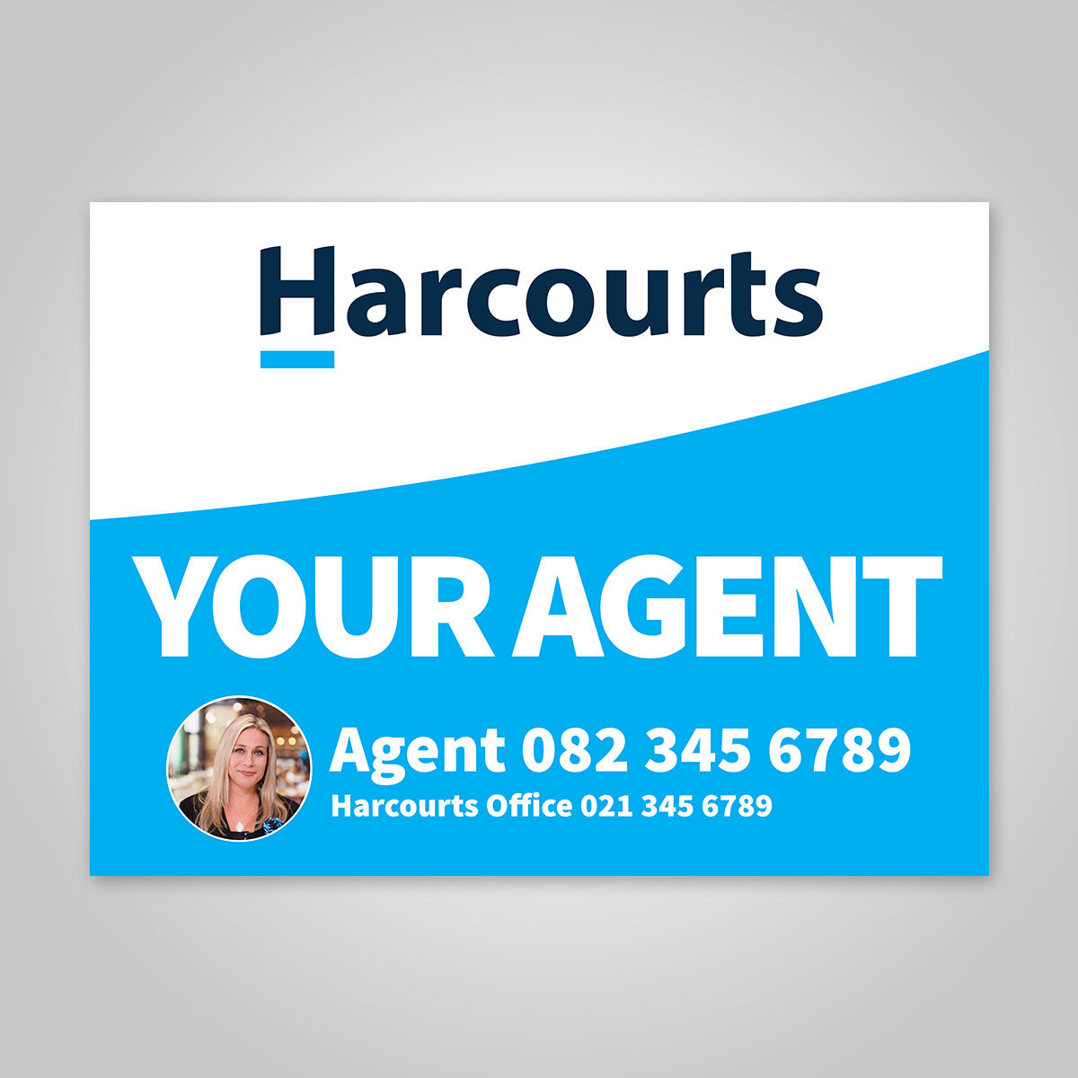 Boards - 450mm x 600mm (Landscape) with printed agent details
