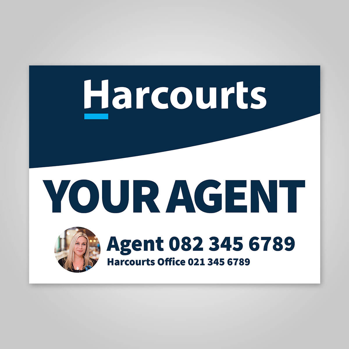 Boards - 450mm x 600mm (Landscape) with printed agent details