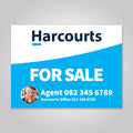 Boards - 450mm x 600mm (Landscape) with printed agent details
