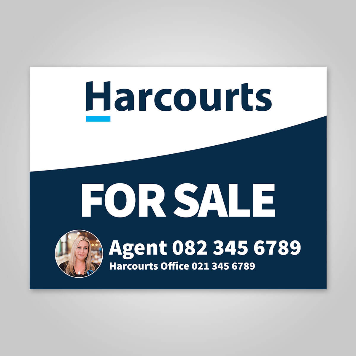 Boards - 450mm x 600mm (Landscape) with printed agent details