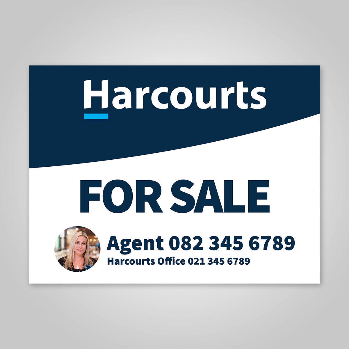 Boards - 450mm x 600mm (Landscape) with printed agent details