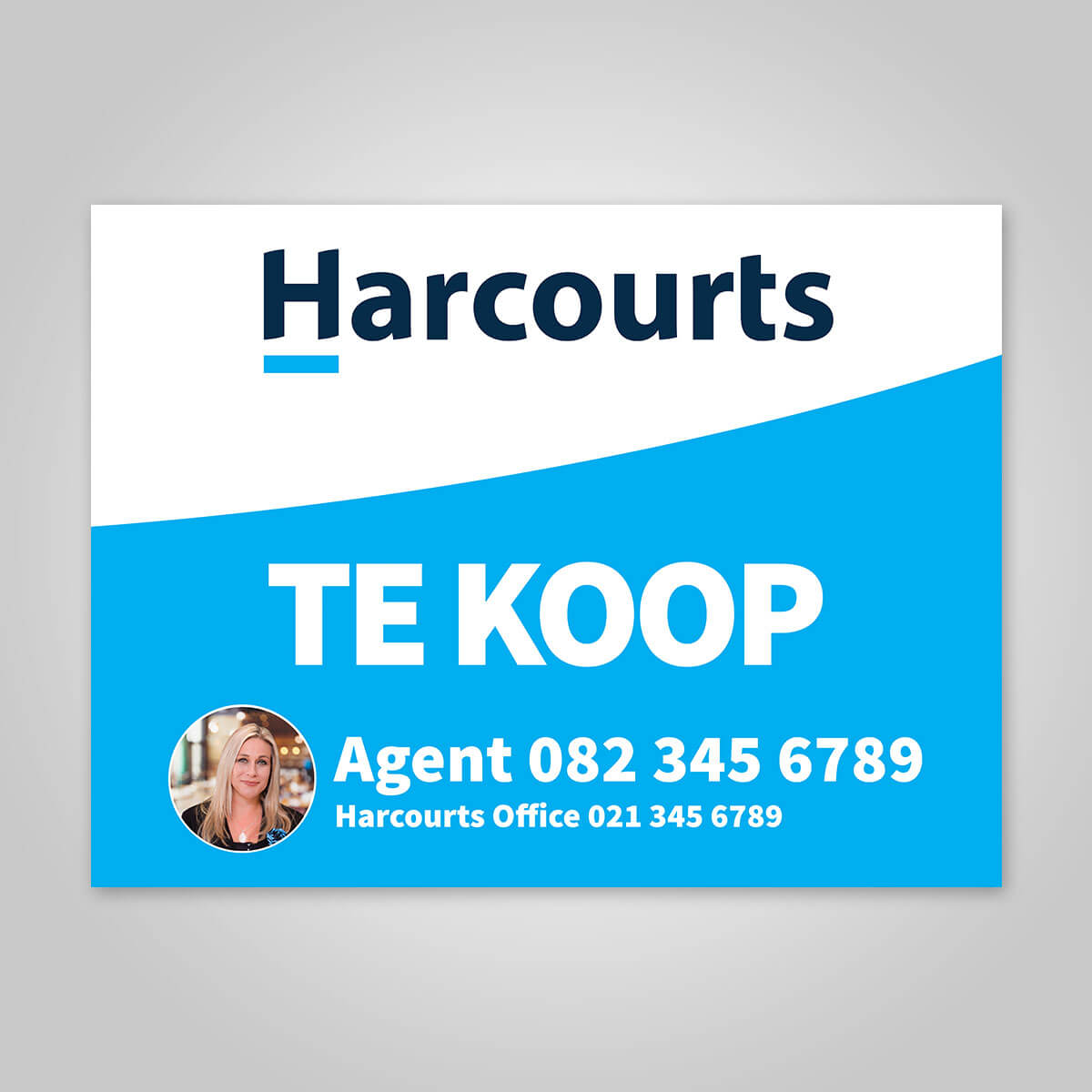 Boards - 450mm x 600mm (Landscape) with printed agent details