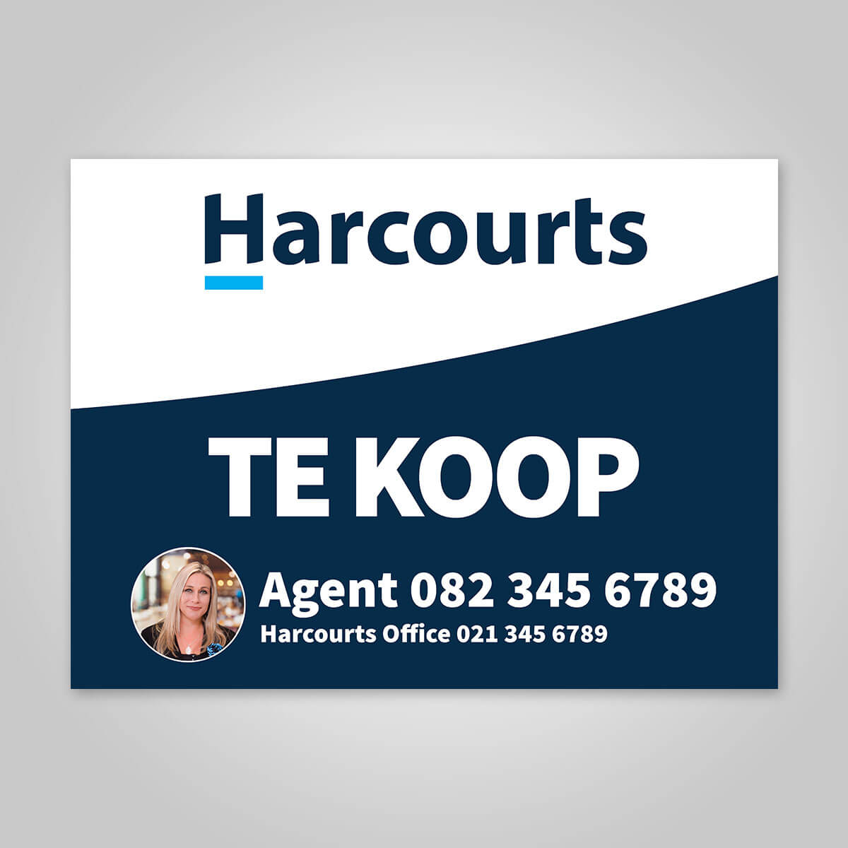 Boards - 450mm x 600mm (Landscape) with printed agent details