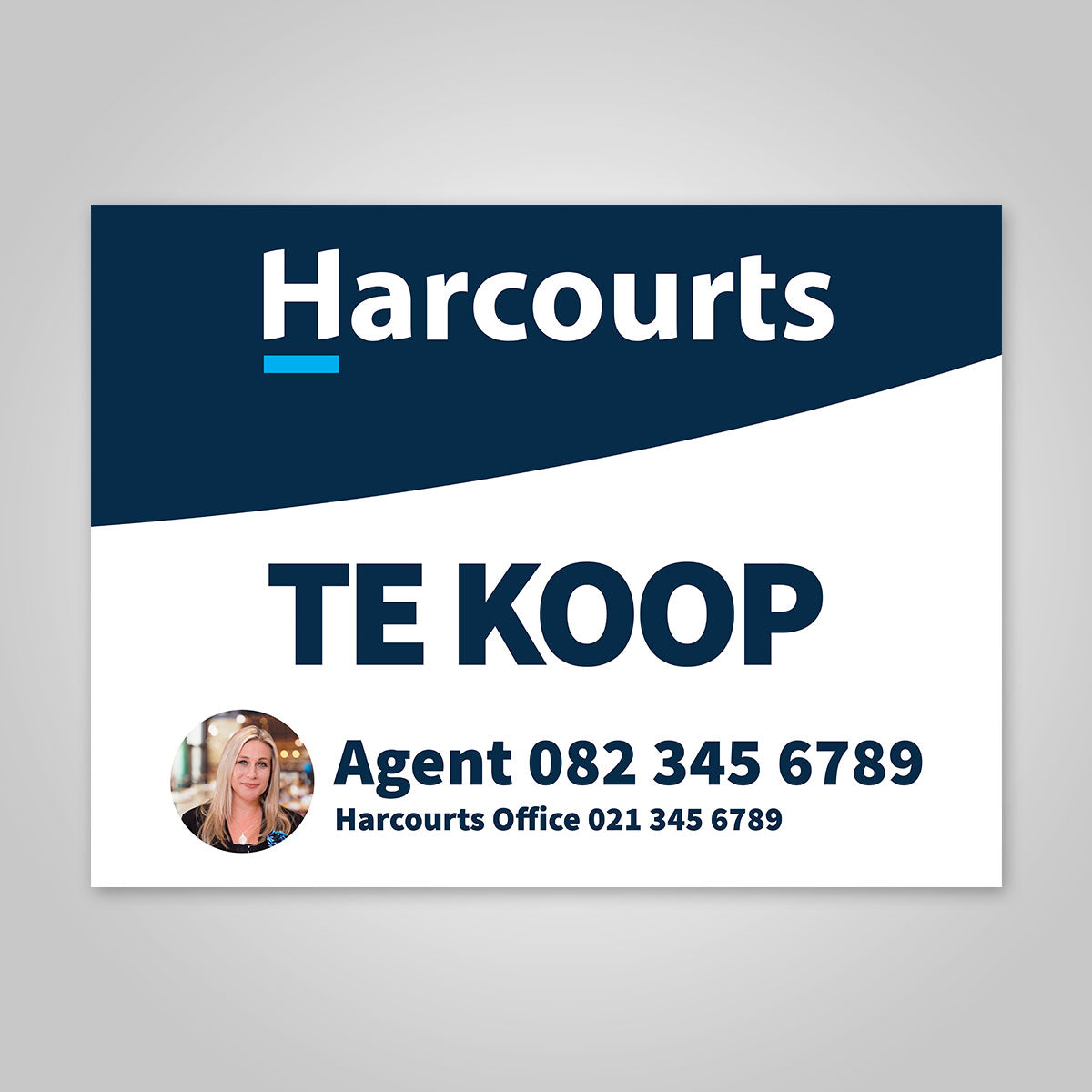 Boards - 450mm x 600mm (Landscape) with printed agent details