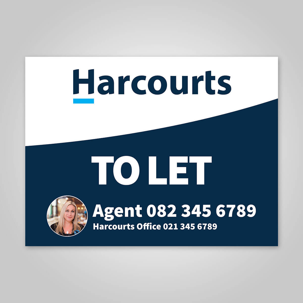 Boards - 450mm x 600mm (Landscape) with printed agent details