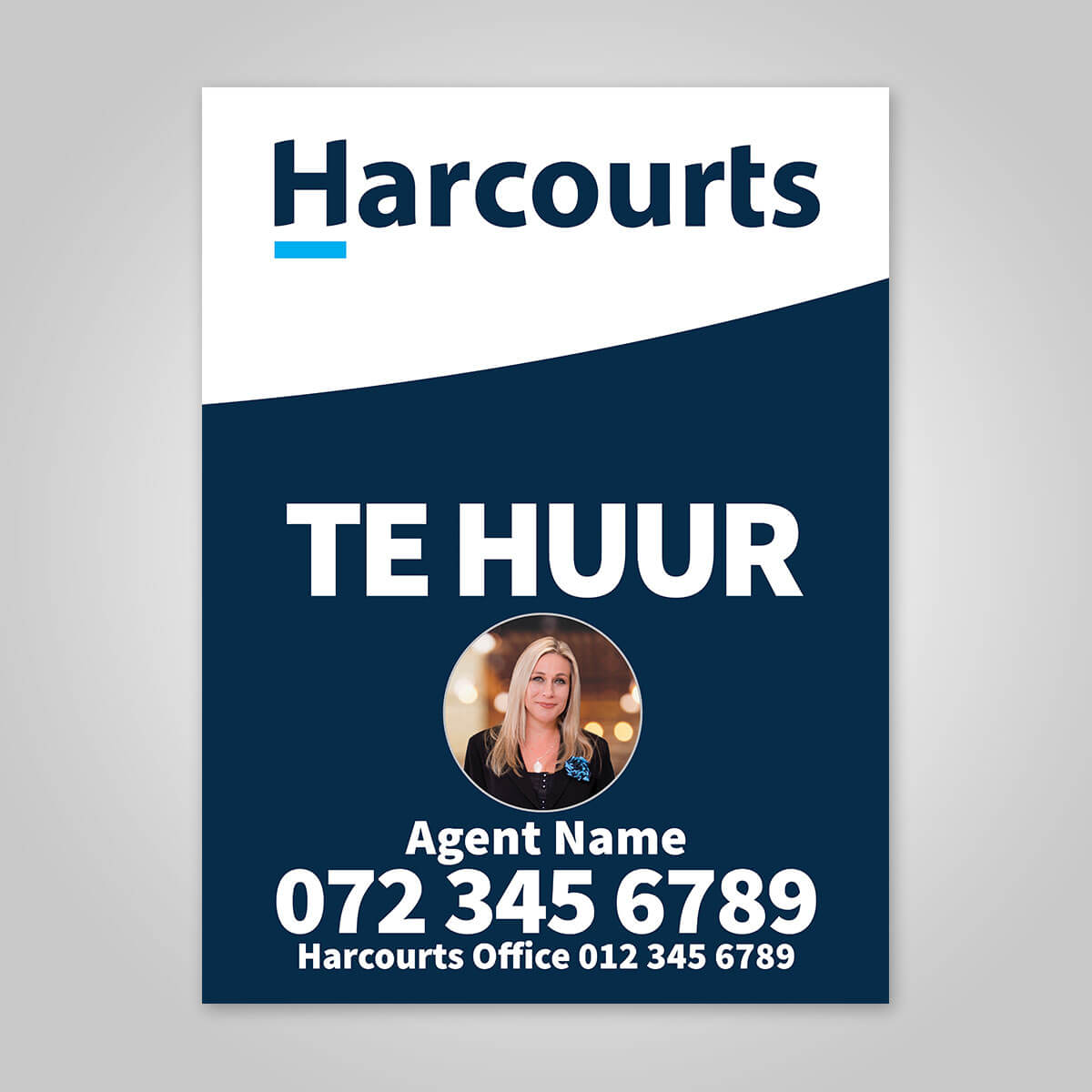 Boards - 450mm x 600mm (Portrait) with printed agent details