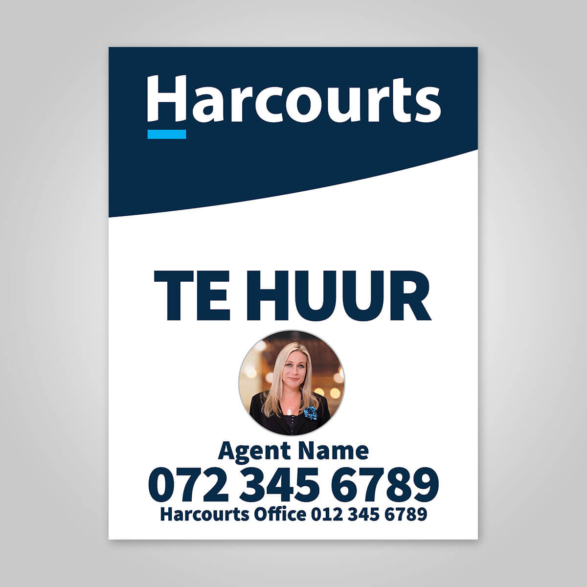 Boards - 450mm x 600mm (Portrait) with printed agent details