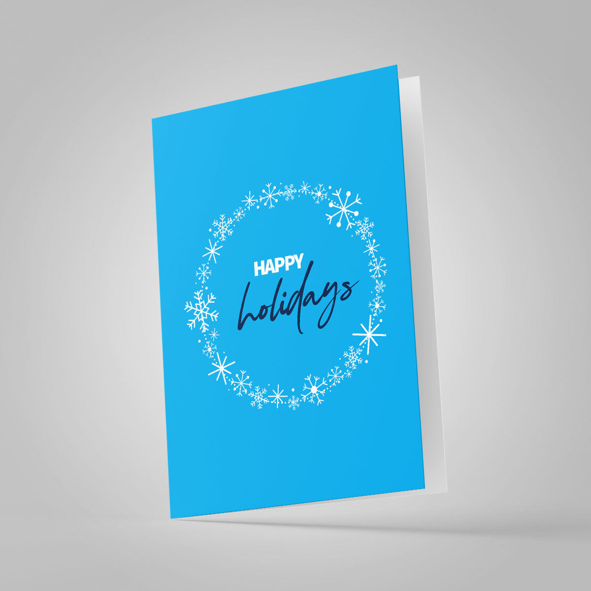 Happy Holidays - Cyan