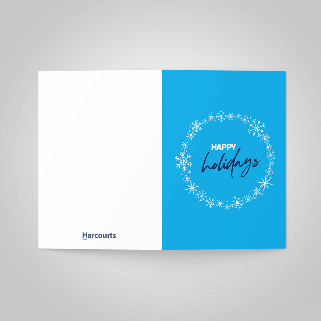 Happy Holidays - Cyan
